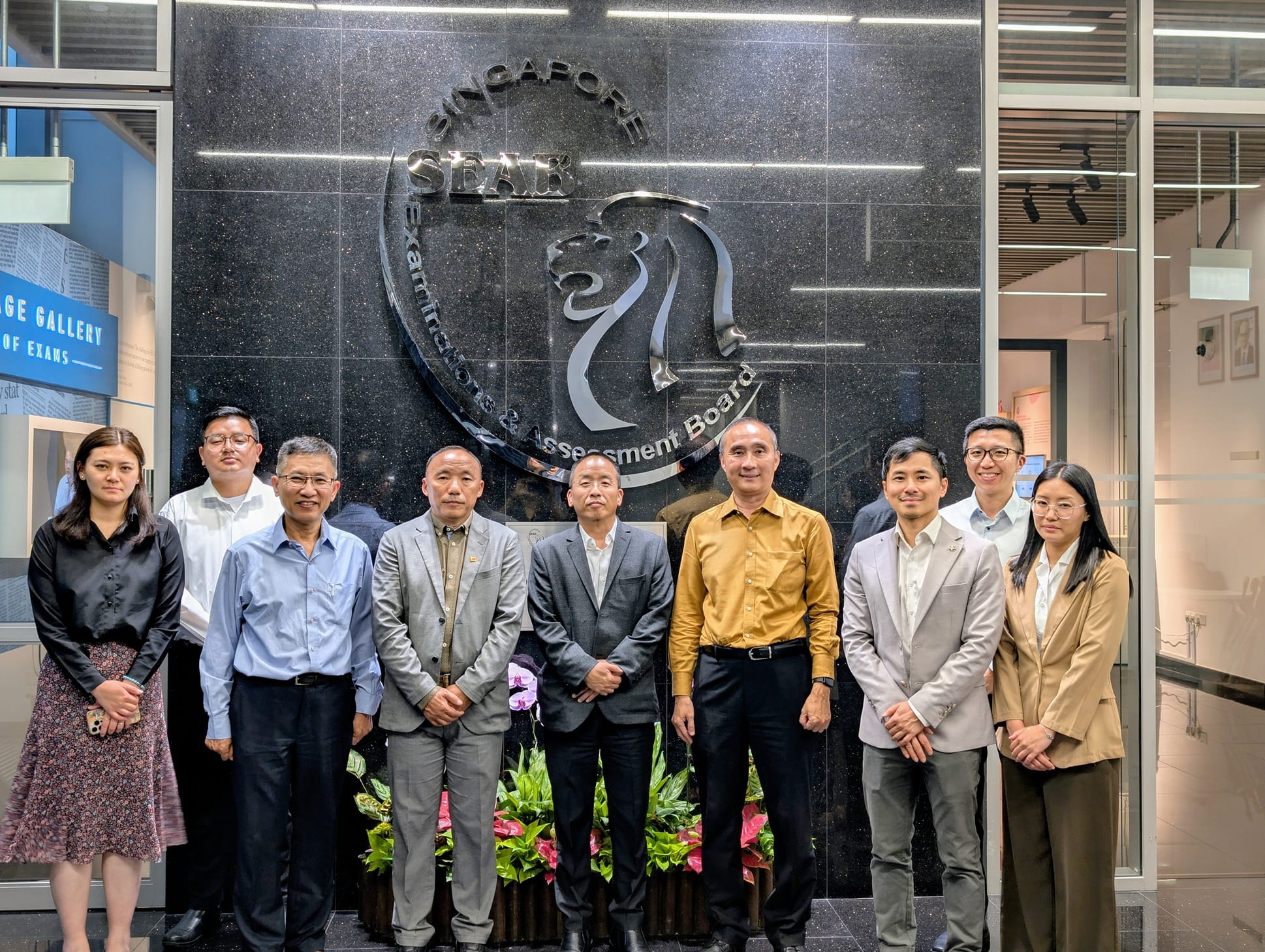 Group photo of SEAB management and staff with the Bhutan delegates